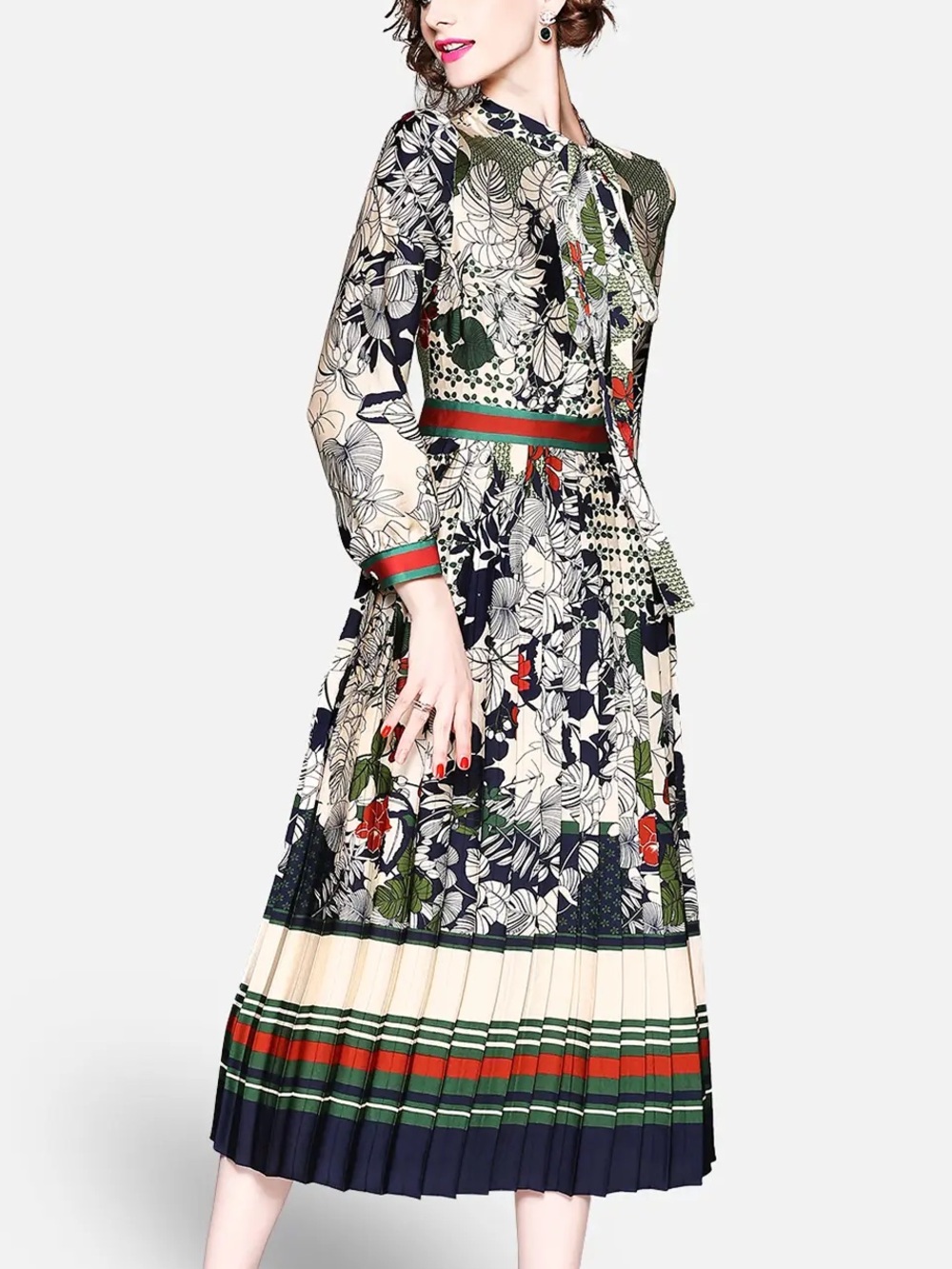 Lai Meng Five Cats pleated dress size 4